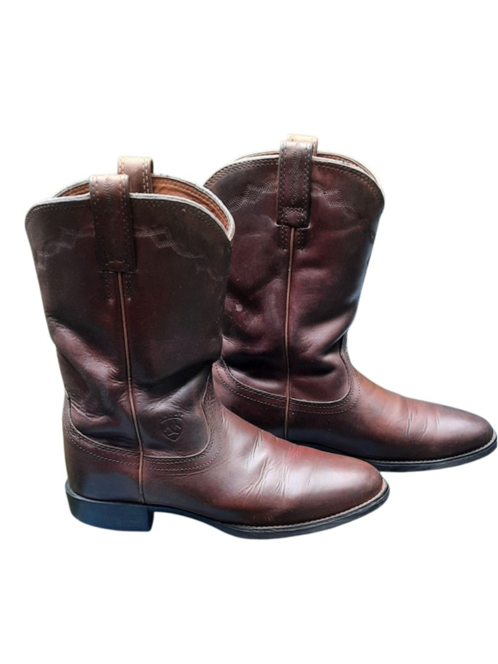 Ariat Heritage Roper Leather Western, Cowboy Boots Size 7.5
